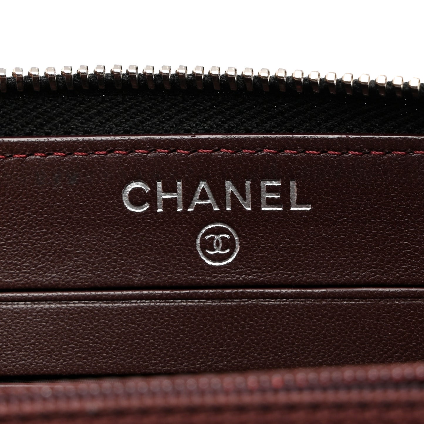 Lambskin Quilted Medium Zip Around Wallet Black