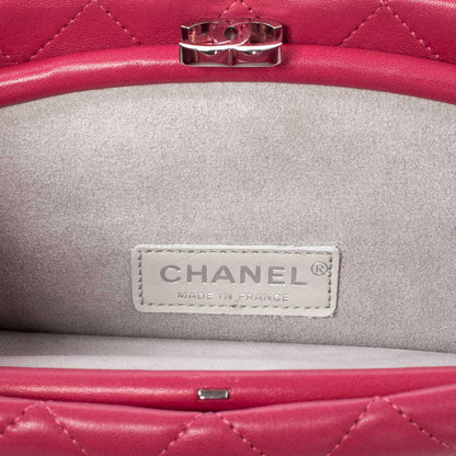 Chanel Lambskin Quilted Clutch Pink 9 of 10