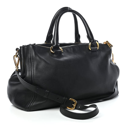 Prada Soft Calfskin Tote Black 2 of 10