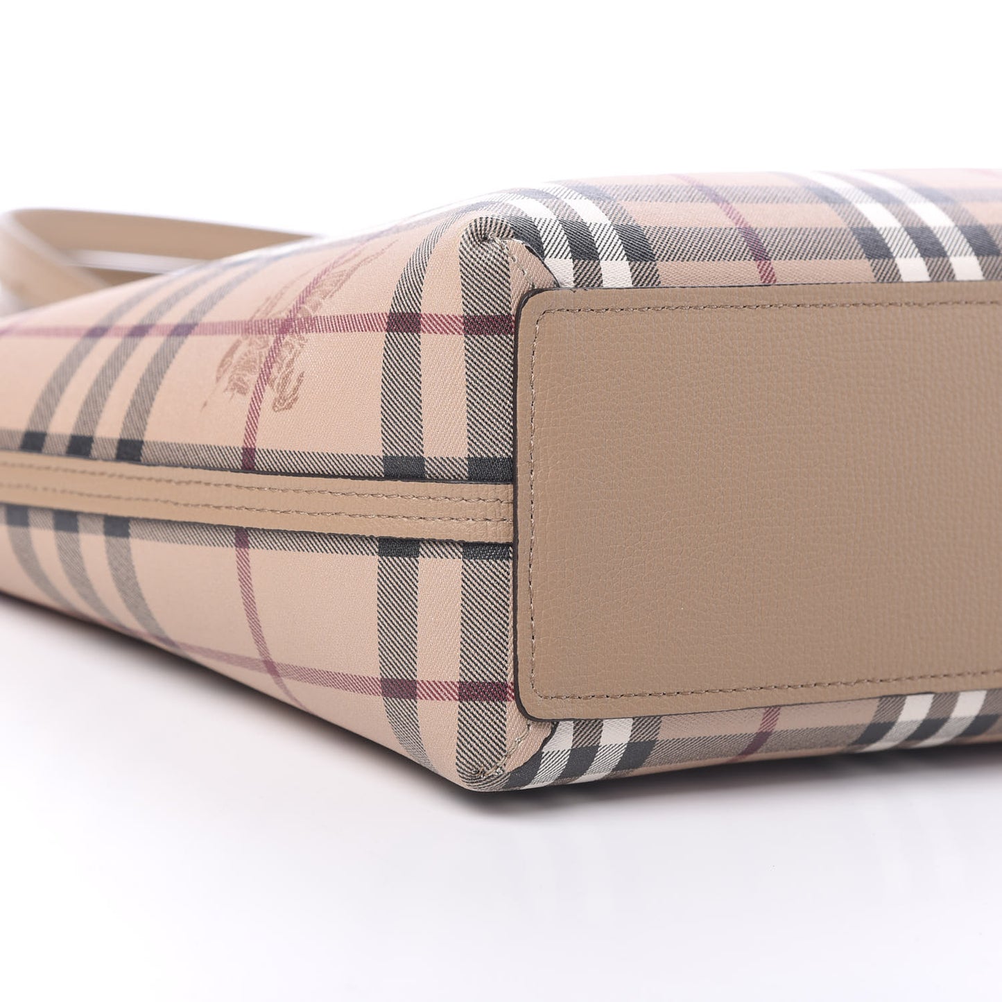 Haymarket Check Small Reversible Tote Mid Camel