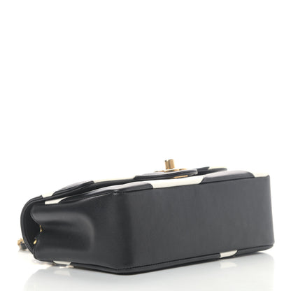 Chanel Lambskin Geometric Patchwork Mini Flap Black White 3 of 6