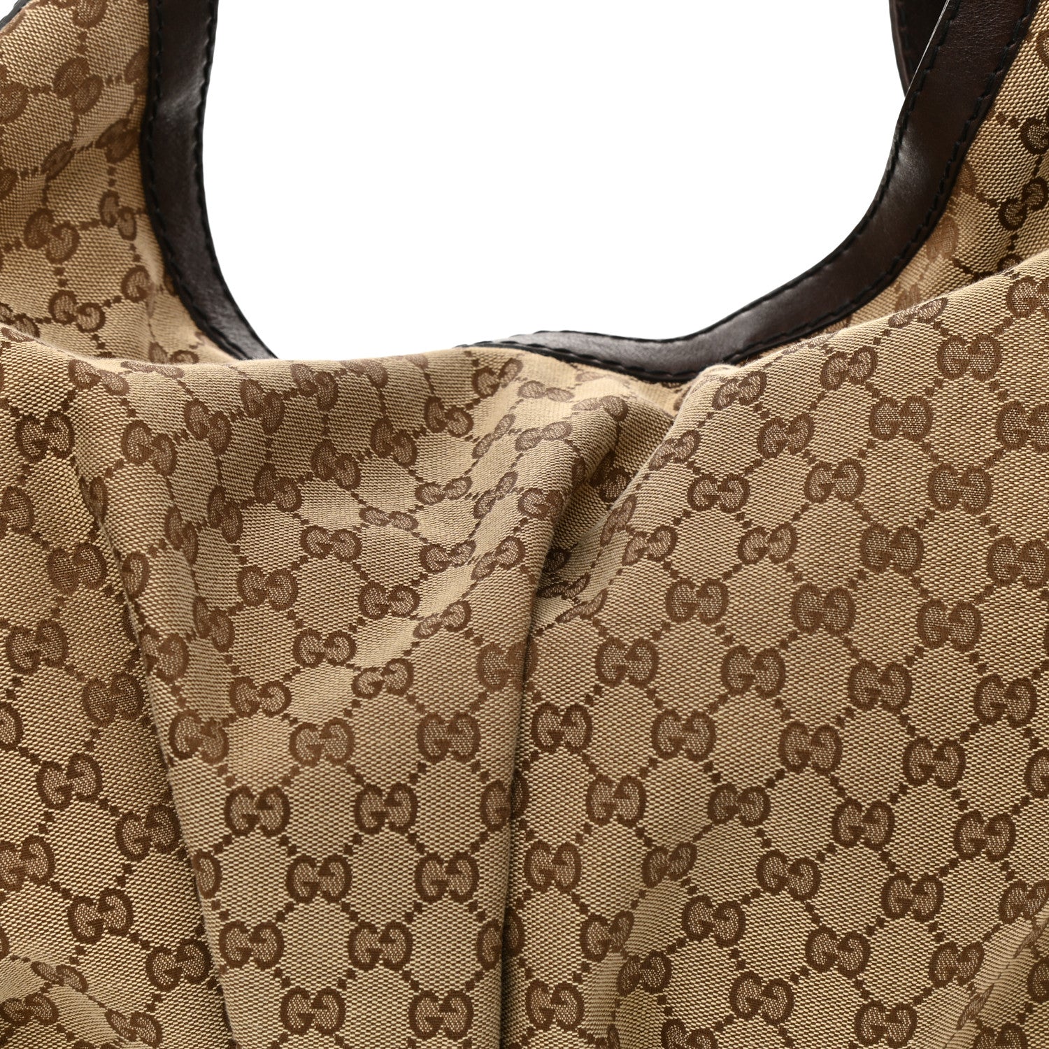 Gucci Monogram Large Jockey Hobo Dark Brown 8 of 10