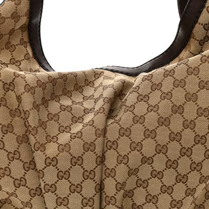 Gucci Monogram Large Jockey Hobo Dark Brown 8 of 10