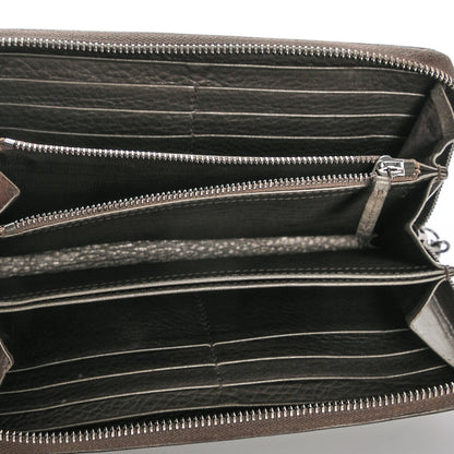 Gucci Metallic Pebbled Calfskin Soho Zip Around Wallet Sasso 5 of 12