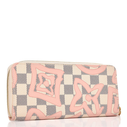 Louis Vuitton Damier Azur Tahitienne Clemence Wallet 3 of 6