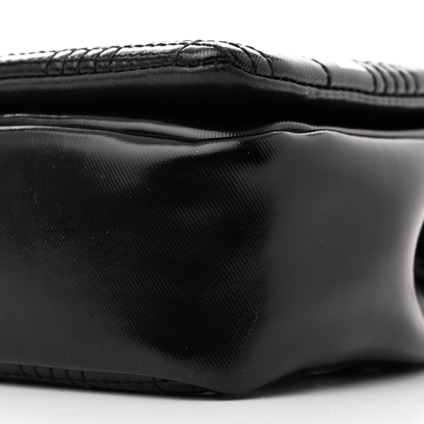 Patent Quilted Horseferry Print Small Lola Bag Black