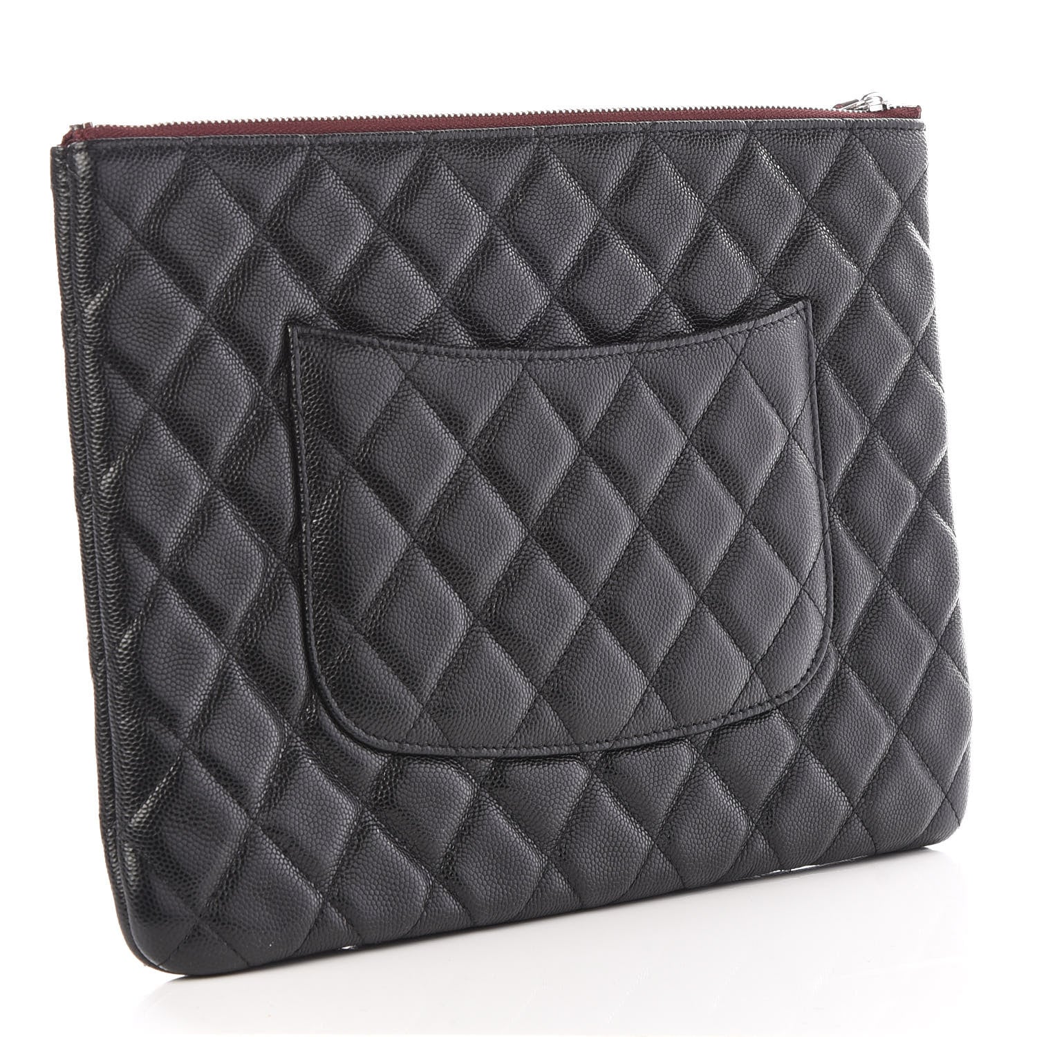 Chanel Caviar Quilted Medium Cosmetic Case Black 2 of 9