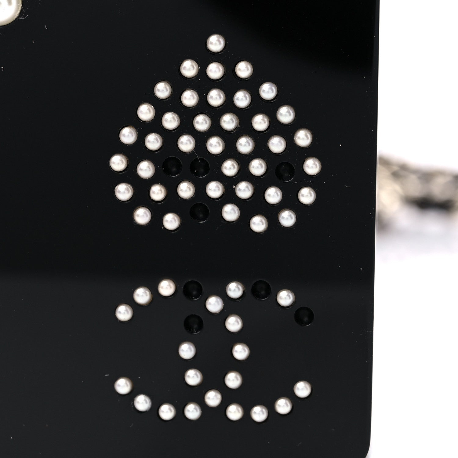 Chanel Plexiglass Pearl Playing Card Casino Minaudiere Clutch Black Gold 12 of 13