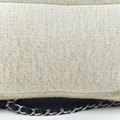 Chanel Woven Straw Raffia Large Deauville Backpack White Navy 9 of 11