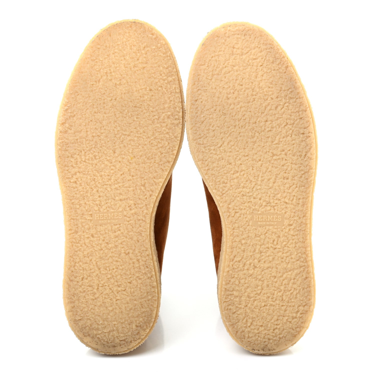 Hermes Suede Shearling Womens Discovery Ankle Boots 39.5 Camel Ecru 5 of 10