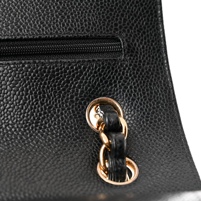 Chanel Caviar Quilted Jumbo Double Flap Black 13 of 16