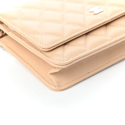 Chanel Caviar Quilted Wallet On Chain WOC Beige 10 of 11