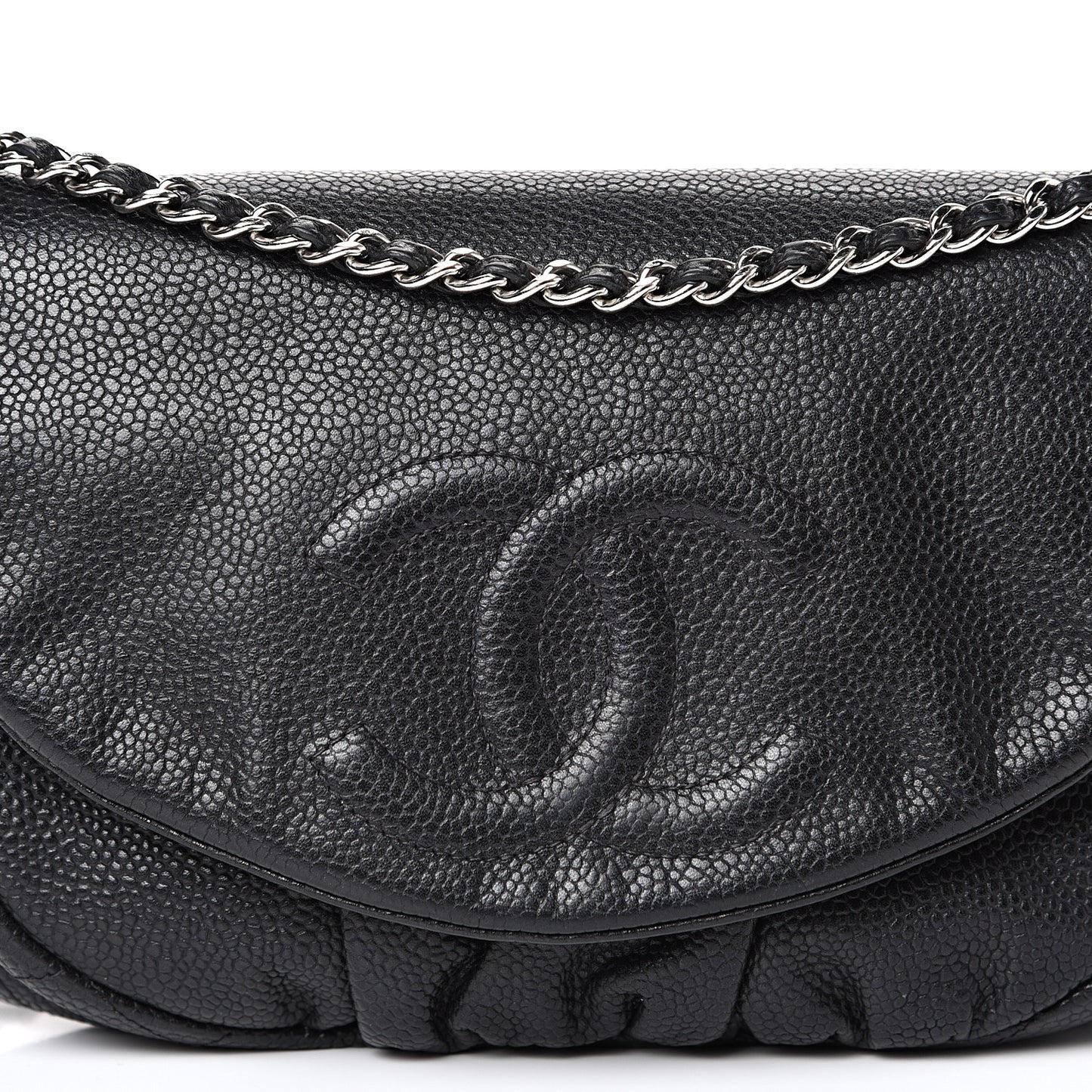 Caviar Half Moon Wallet On Chain WOC Black