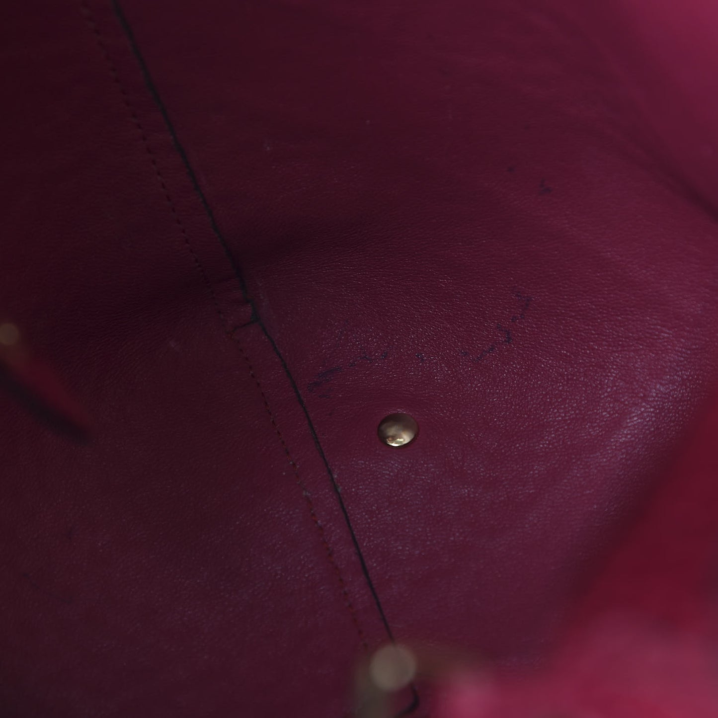Signature Grain Calfskin Check Embossed Small Canterbury Tote Fuchsia