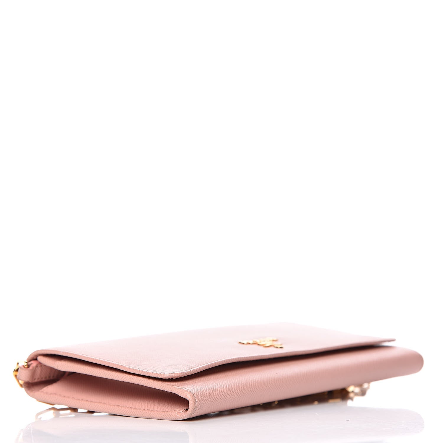 Prada Saffiano Metal Large Chain Wallet Orchidea 4 of 11