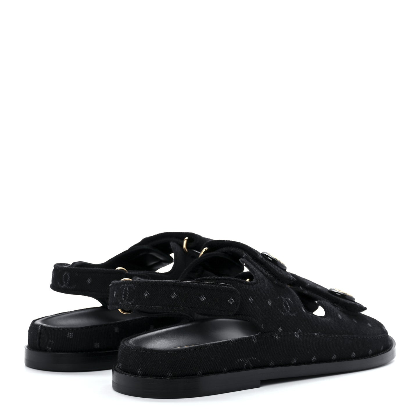 Fabric CC Velcro Dad Sandals 40 Black