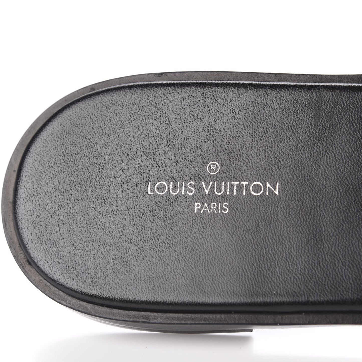 Patent Calfskin Monogram LV Black Heart Flat Mules 36 Cacao