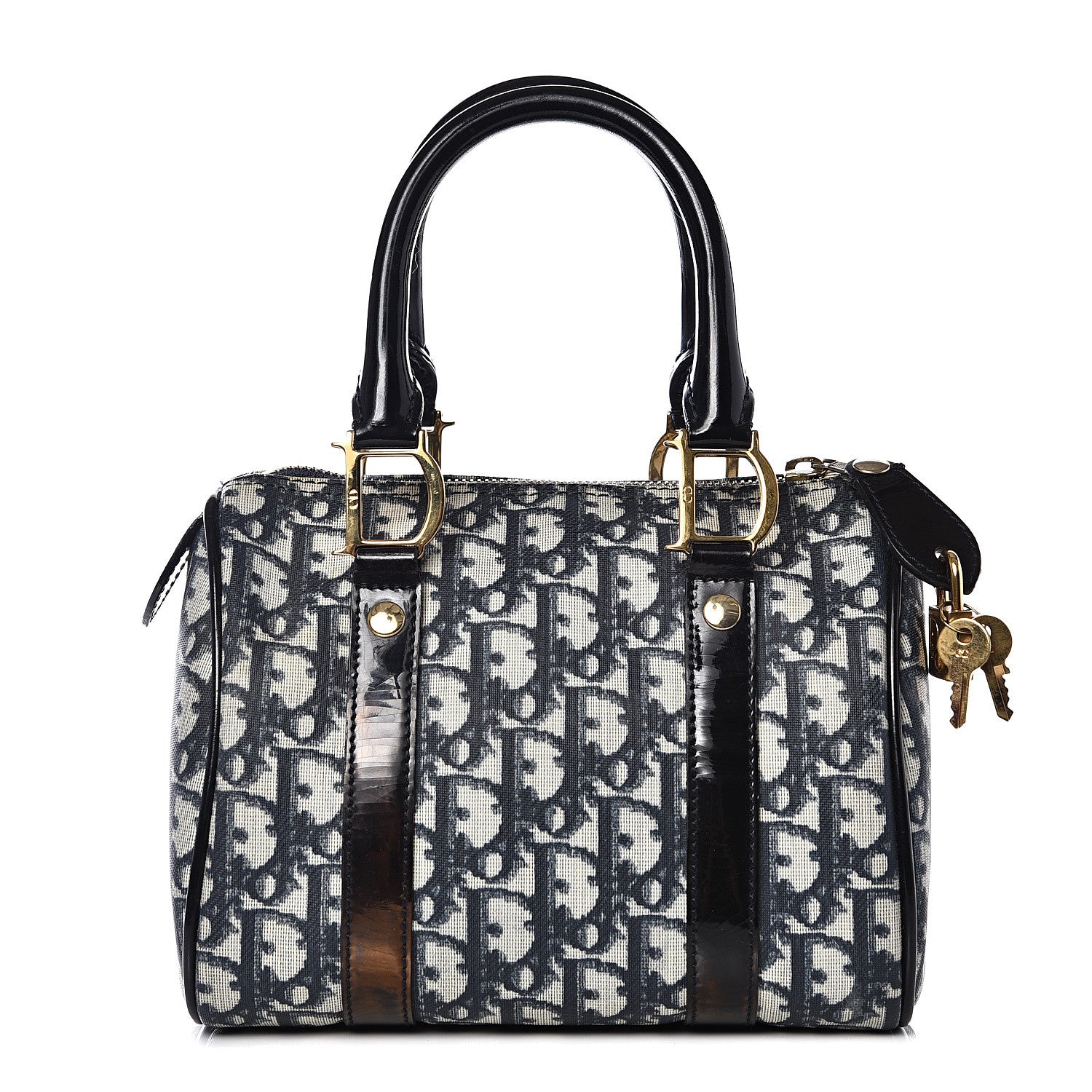 Christian Dior Monogram Boston Navy Blue 1 of 12