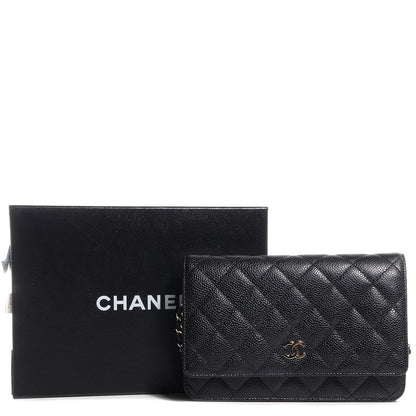 Chanel Caviar Quilted Wallet On Chain WOC Black 9 of 9