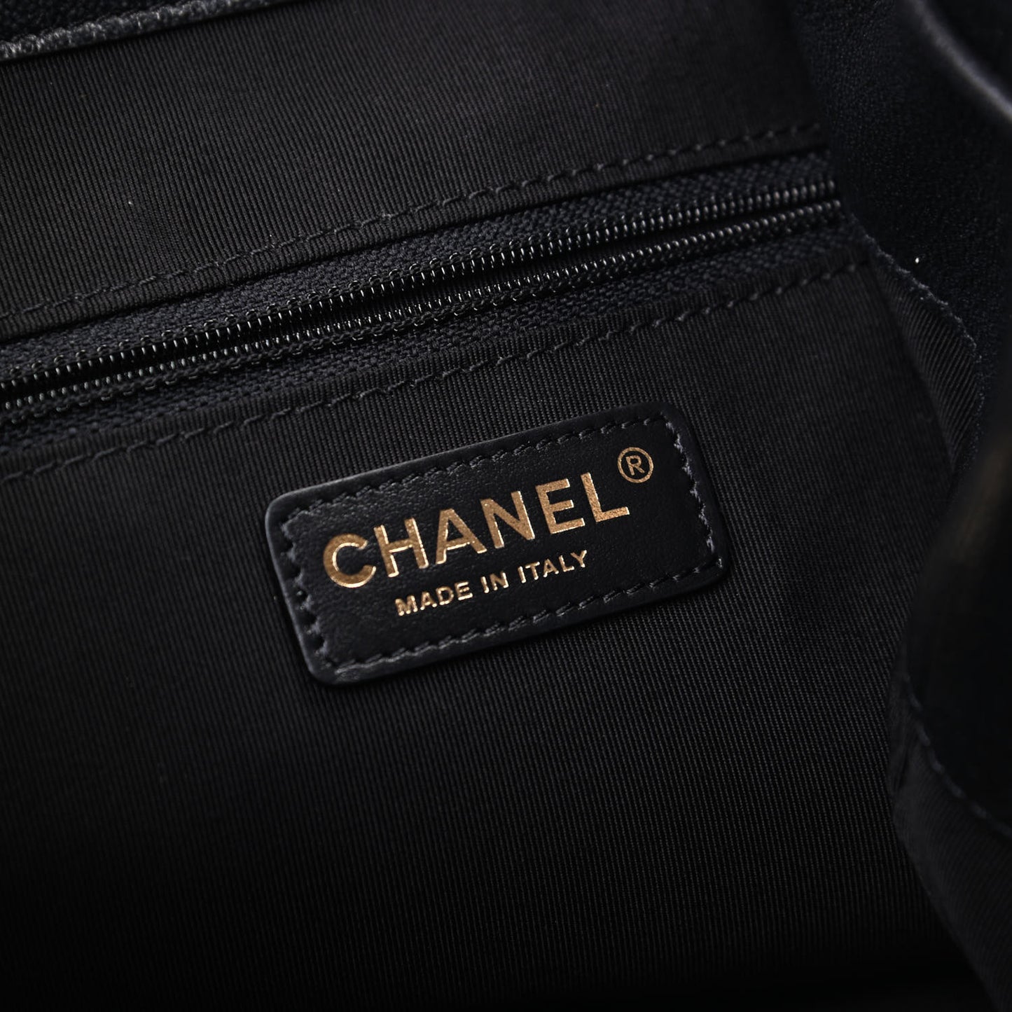 Lambskin Quilted Drawstring Backpack Black