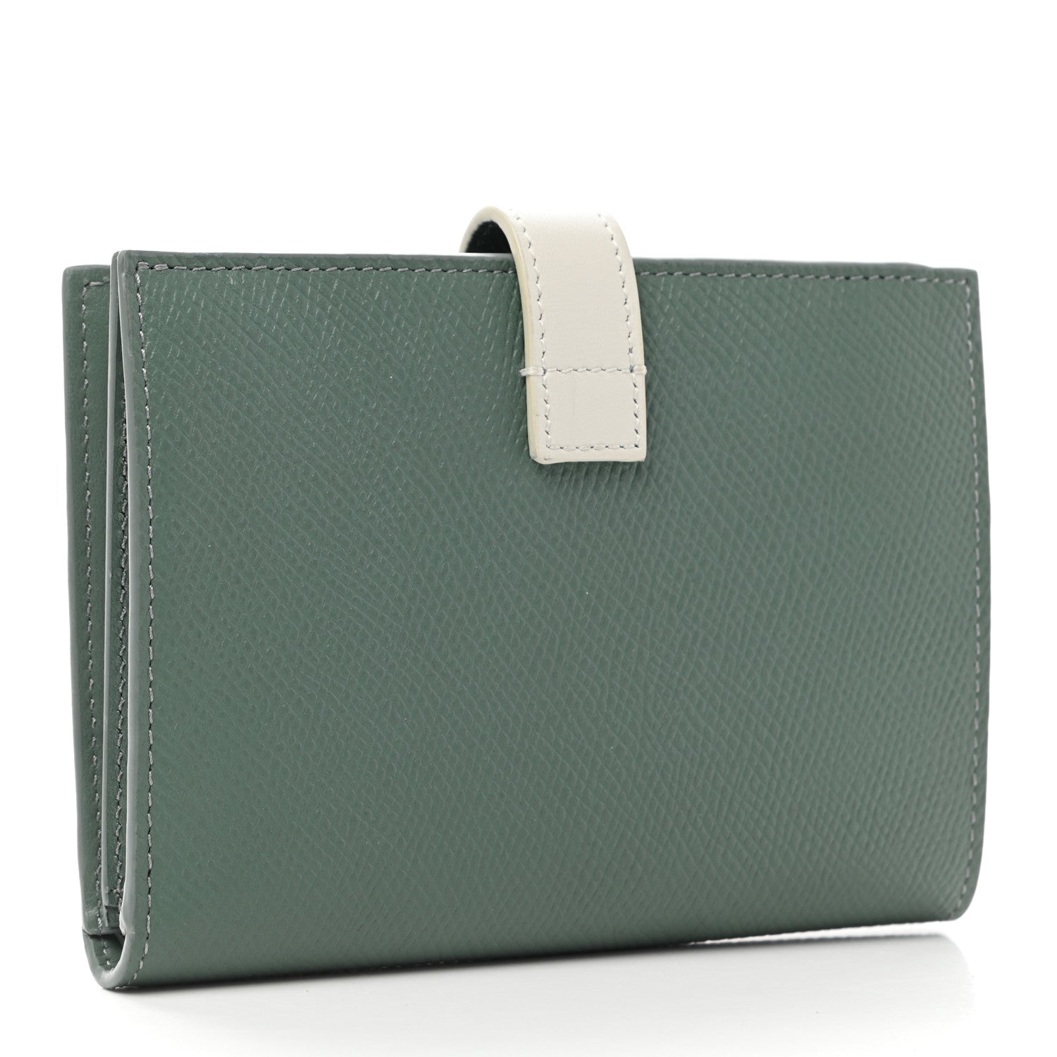 Celine Grained Calfskin Medium Multifunction Strap Wallet Green 3 of 10