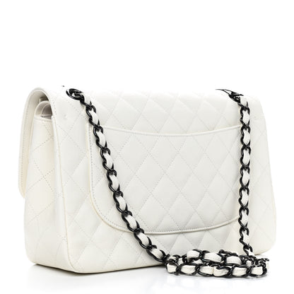 Chanel Calfskin Quilted Jumbo Double Flap White 2 of 8