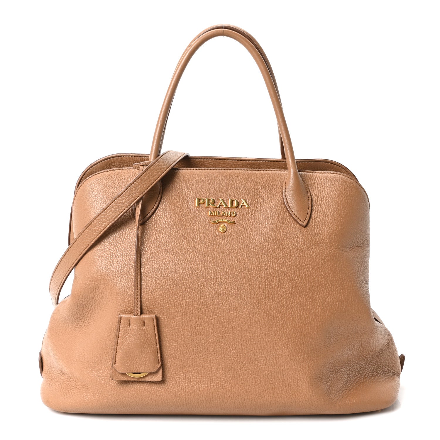 Prada Vitello Daino Tote Caramel 1 of 9