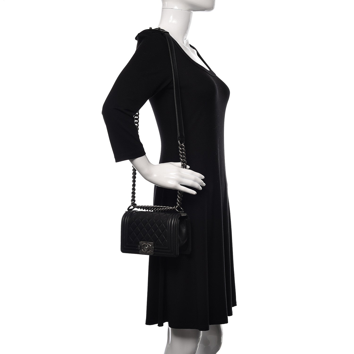 Chanel Calfskin Quilted Small Boy Flap So Black 2 of 12