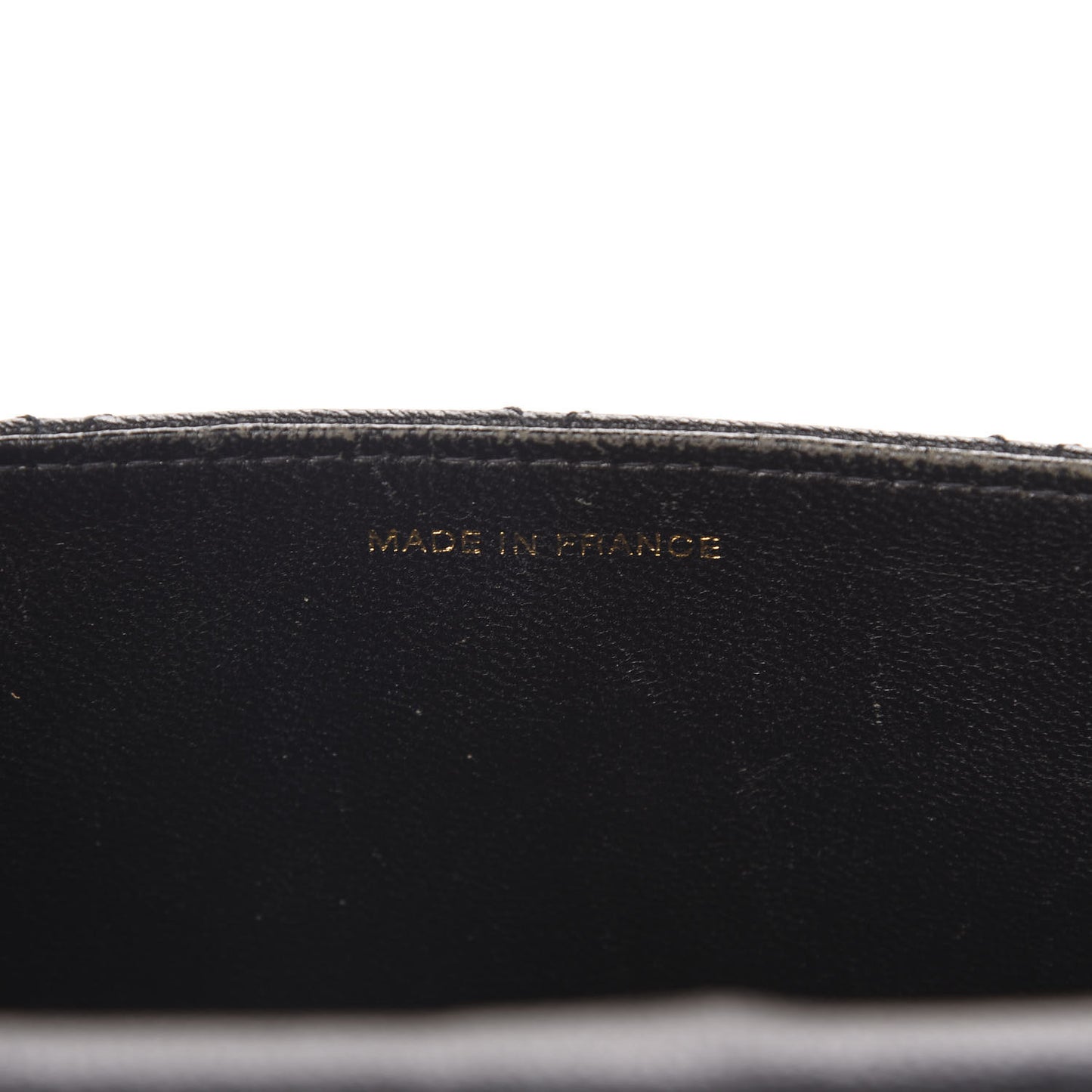 Calfskin Stitched Mademoiselle Flap Black