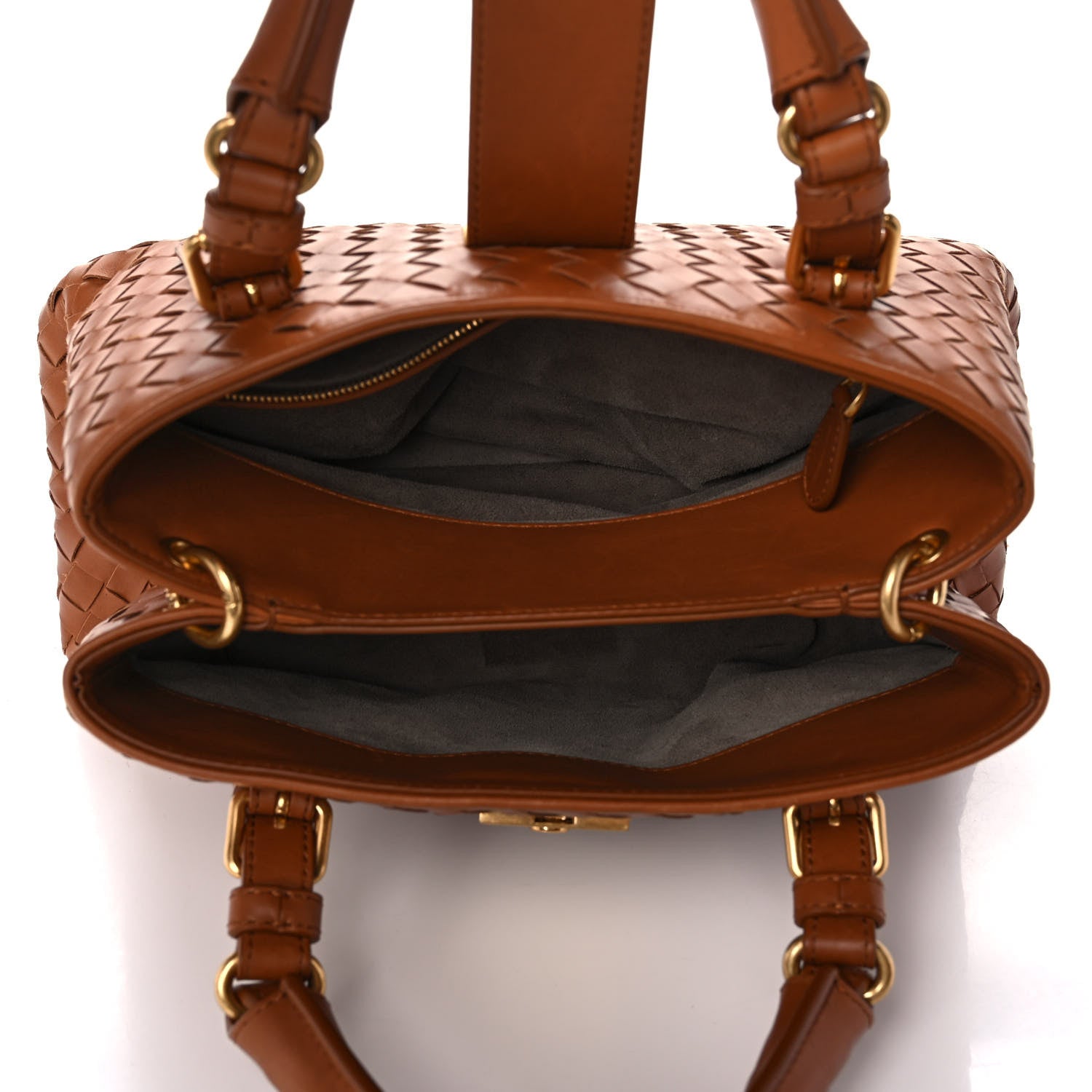 Bottega Veneta Calfskin Intrecciato Mini Roma Noce 5 of 12