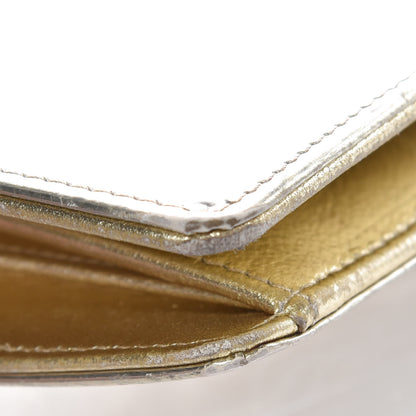 Chanel Metallic Patent Calfskin Quilted Lucky Symbols Yen Wallet Gold 14 of 16