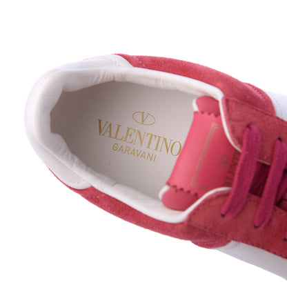 Valentino Garavani Suede Womens Flycrew Sneakers 40 Shadow Pink Optic White 6 of 15