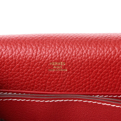 Hermes Taurillon Clemence Sac Roulis 23 Rouge Casaque 6 of 9
