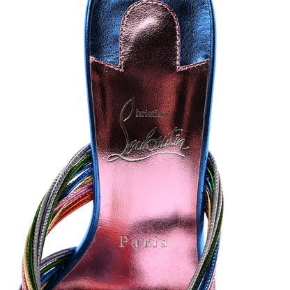 Christian Louboutin Kid Laminato Multitaski 70 Sandals 38 Multi Lin Confettis 7 of 7