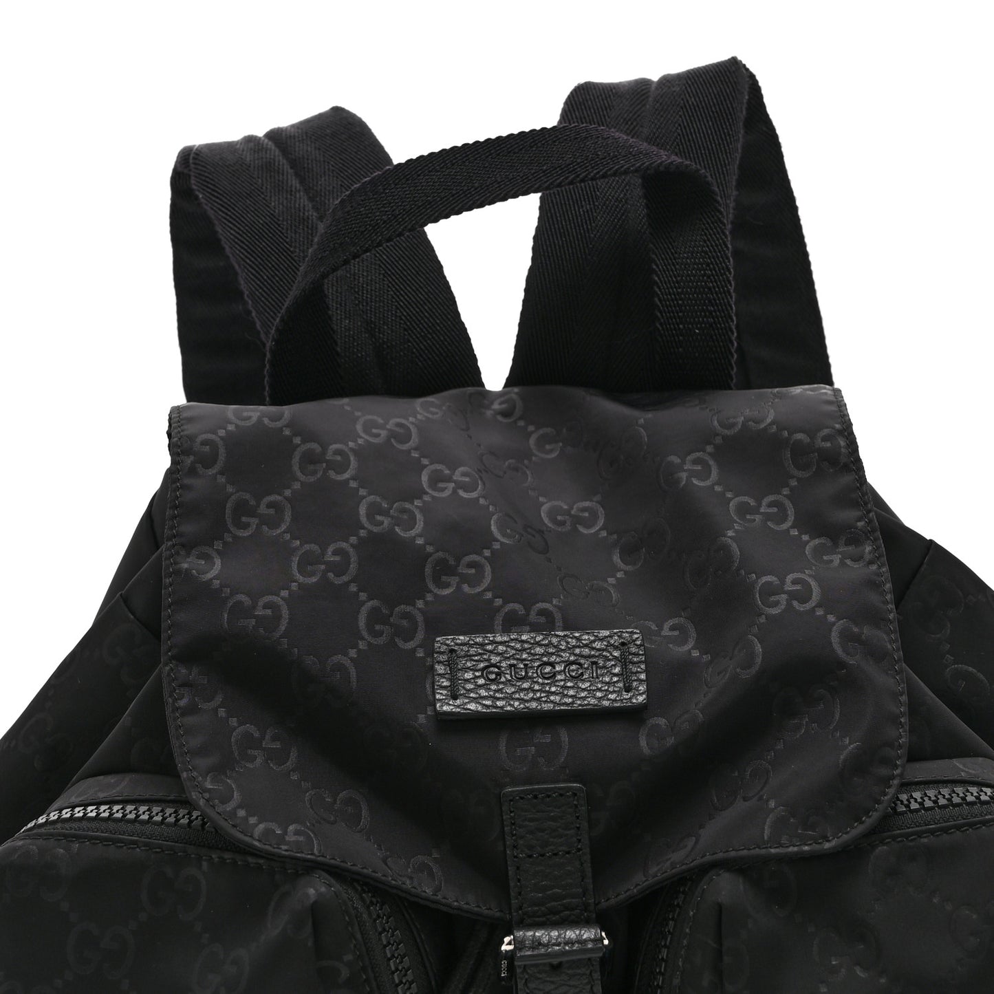 Nylon Monogram Small Single Buckle Backpack Black