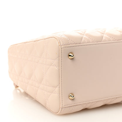 Christian Dior Lambskin Cannage Medium Lady Dior Powder Pink 9 of 11