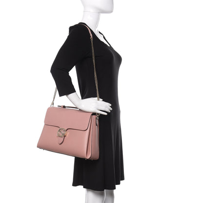 Gucci Dollar Calfskin Medium Interlocking G Top Handle Shoulder Bag Soft Pink 2 of 10