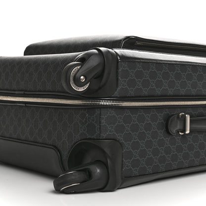 Gucci GG Supreme Monogram Four Wheel Suitcase Black Grey 9 of 11