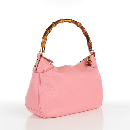 Gucci Calfskin Bamboo Top Handle Bag Pink 3 of 10
