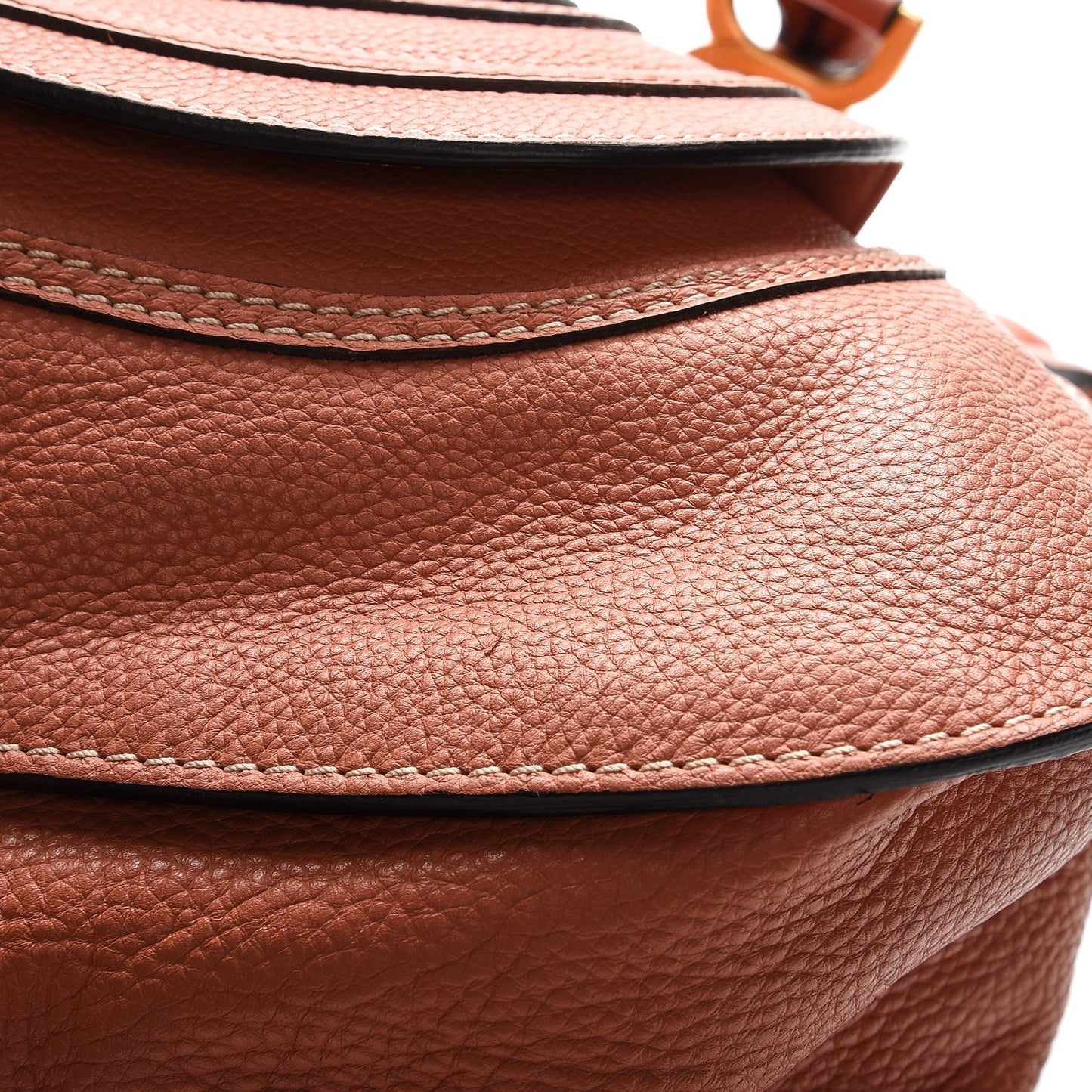 Calfskin Large Marcie Satchel Coral