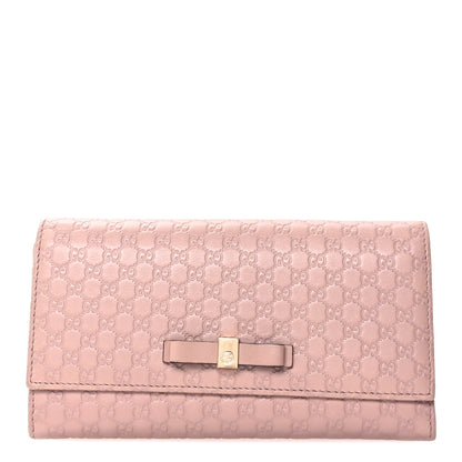 Gucci Microguccissima Bow Continental Wallet Soft Pink 1 of 8