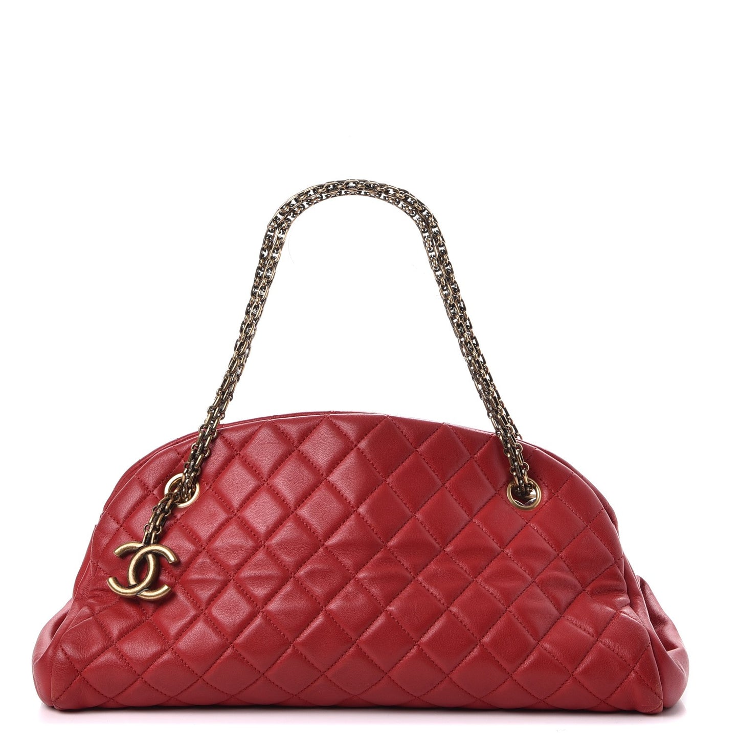 Lambskin Quilted Medium Just Mademoiselle Red