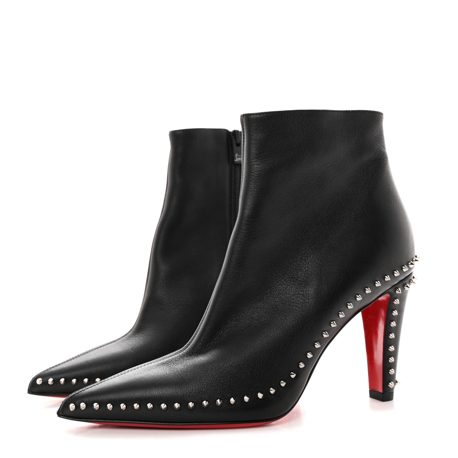 Christian Louboutin Calfskin Hongroise 85 Ankle Boots 39.5 Black 3 of 8