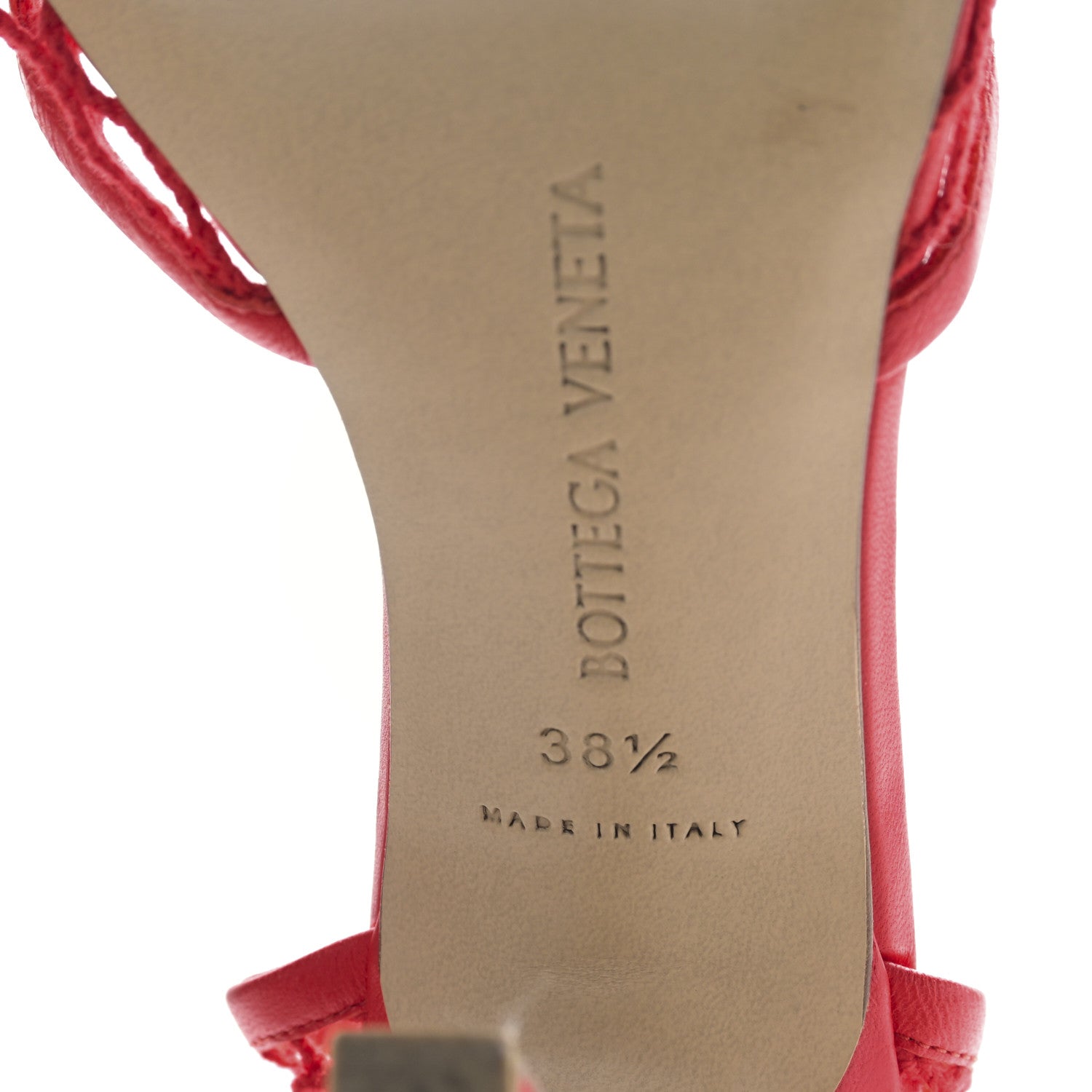 Bottega Veneta Mesh Nappa Stretch Ankle Tie 90mm Sandals 38.5 Red 6 of 7