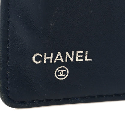 Chanel Caviar Quilted Yen Wallet Dark Blue 7 of 12