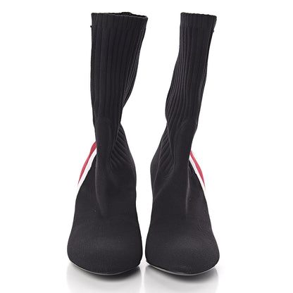 Louis Vuitton Stretch Fabric Heart Sock Ankle Boots 38 Black 2 of 9