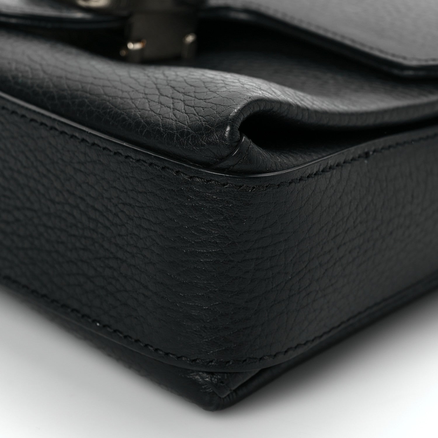 Gucci Dollar Calfskin Interlocking G Crossbody Bag Black 9 of 9