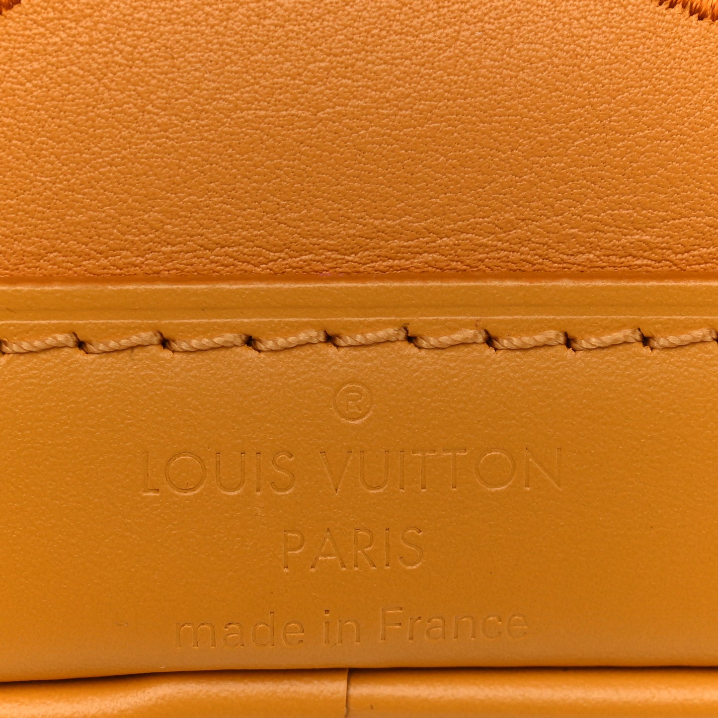 Perforated Calfskin Monogram Nano Noe Safran Yellow