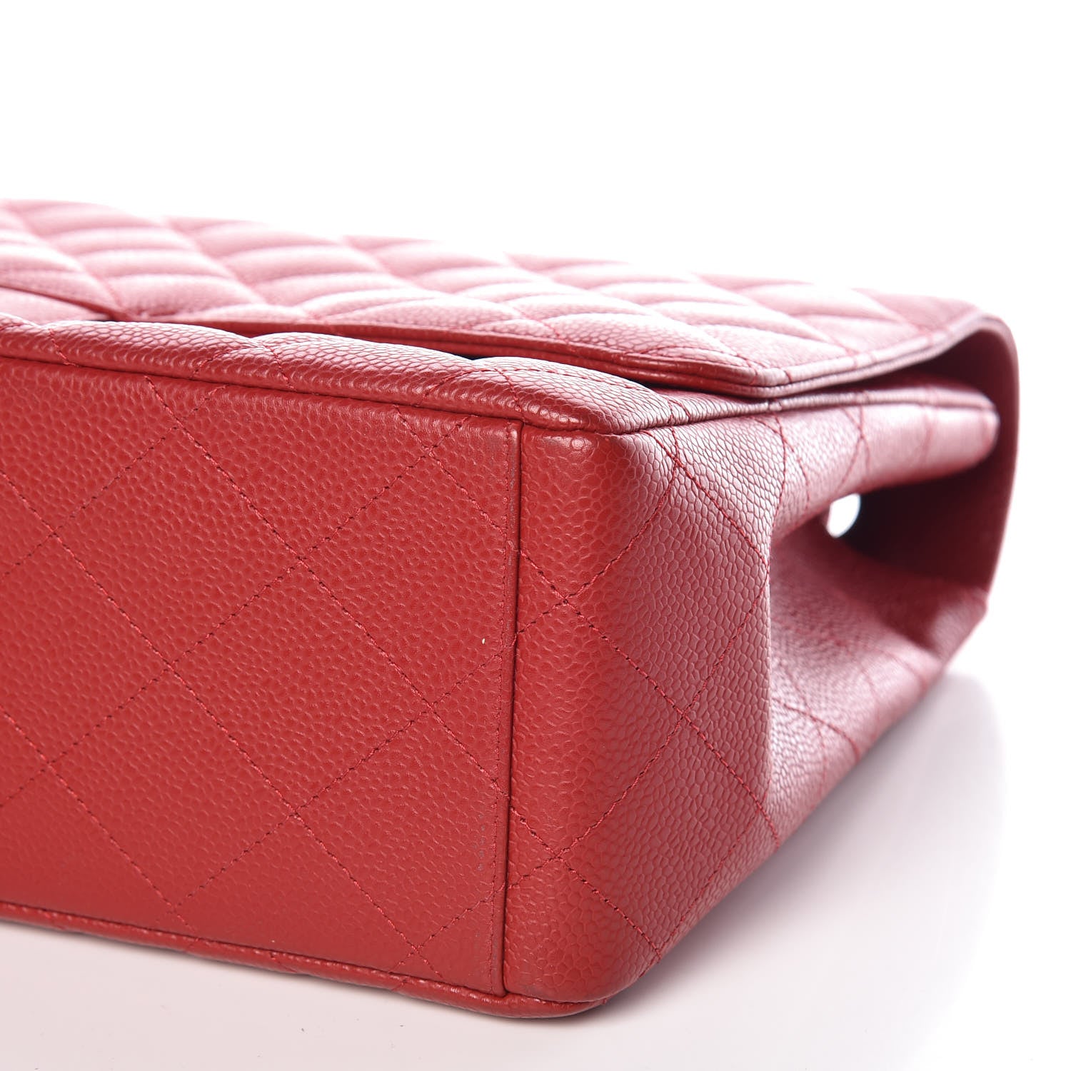 Chanel Caviar Quilted Maxi Single Flap Red 10 of 10