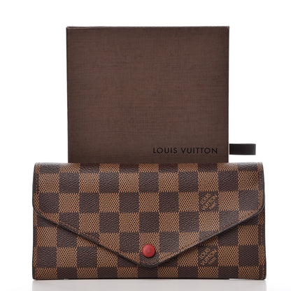 Louis Vuitton Damier Ebene Josephine Wallet Red 9 of 10